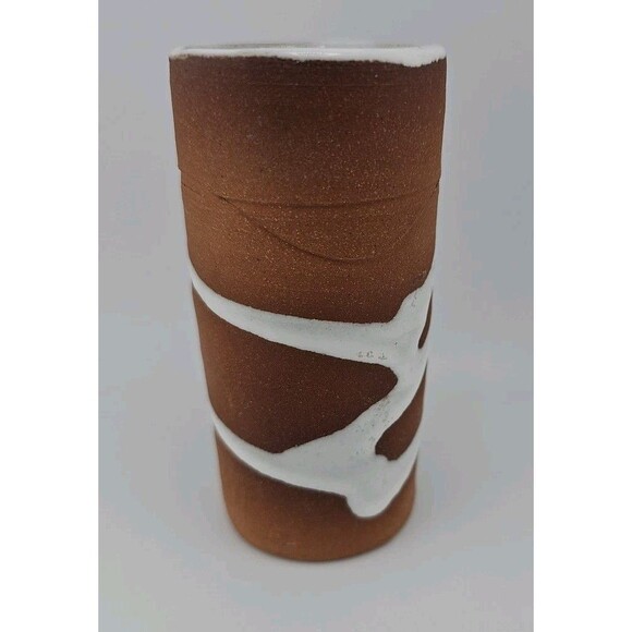 Stephen Pearce Studio Art Pottery Vase Shanagarry Irish Pottery Redware White - Picture 5 of 11